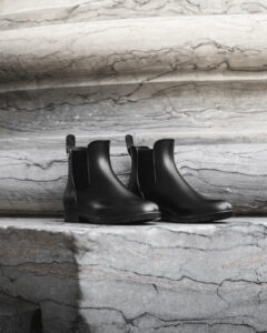 Ankelstøvle (Chelsea boot) i mat sort