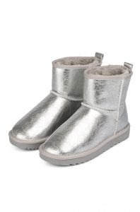 Sølvfarvet vinterstøvle