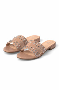 Rosa sandaler med flotte sølvfarvede detaljer