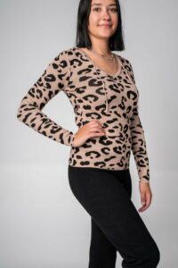 Loungesweater i leopard look