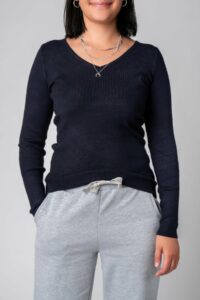 Loungesweater i flot mørkeblå farve