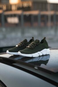 Flotte letvægts sneakers i grøn